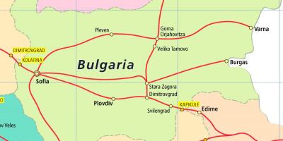 بلغاریہ ٹرین کا نقشہ